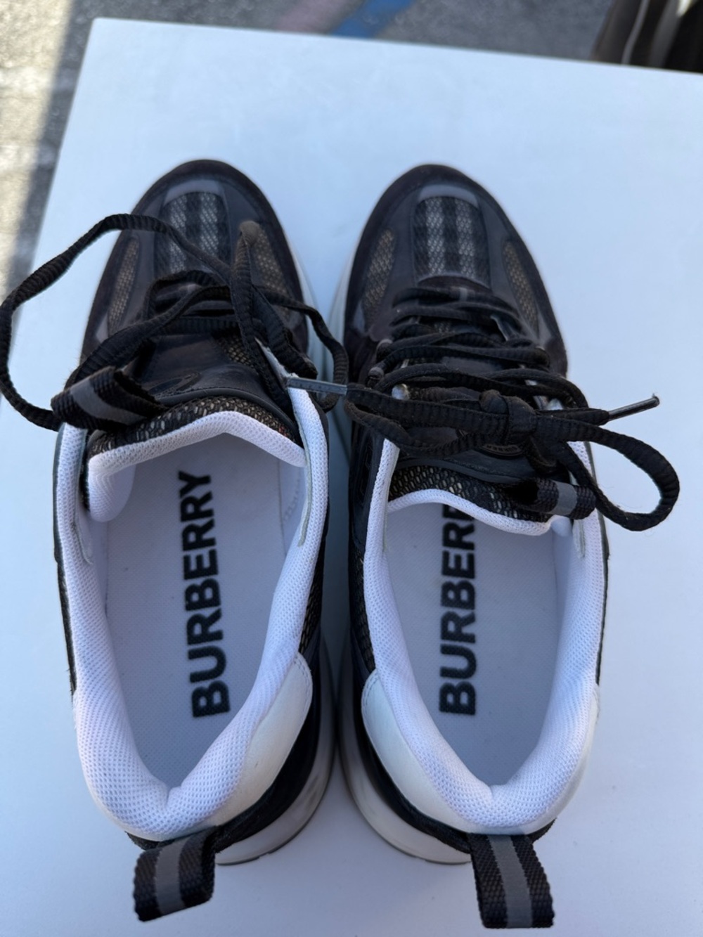 Burberry Black and White Men's Sneakers - Picture 9 of 10